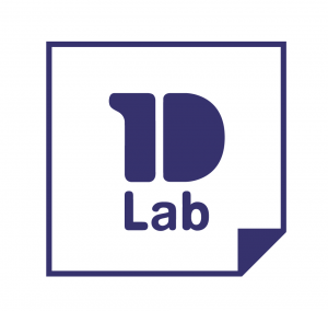 1D Lab - Logotype encadré simple - fond blanc