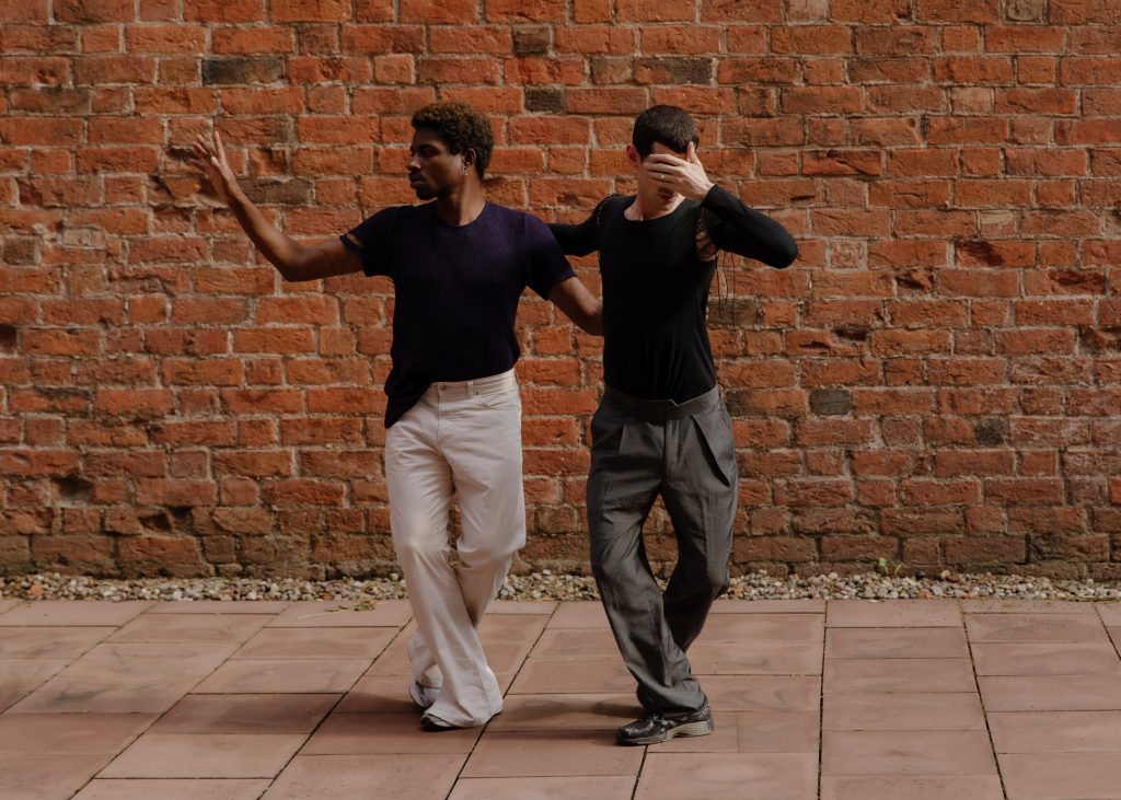 Two people dancing.